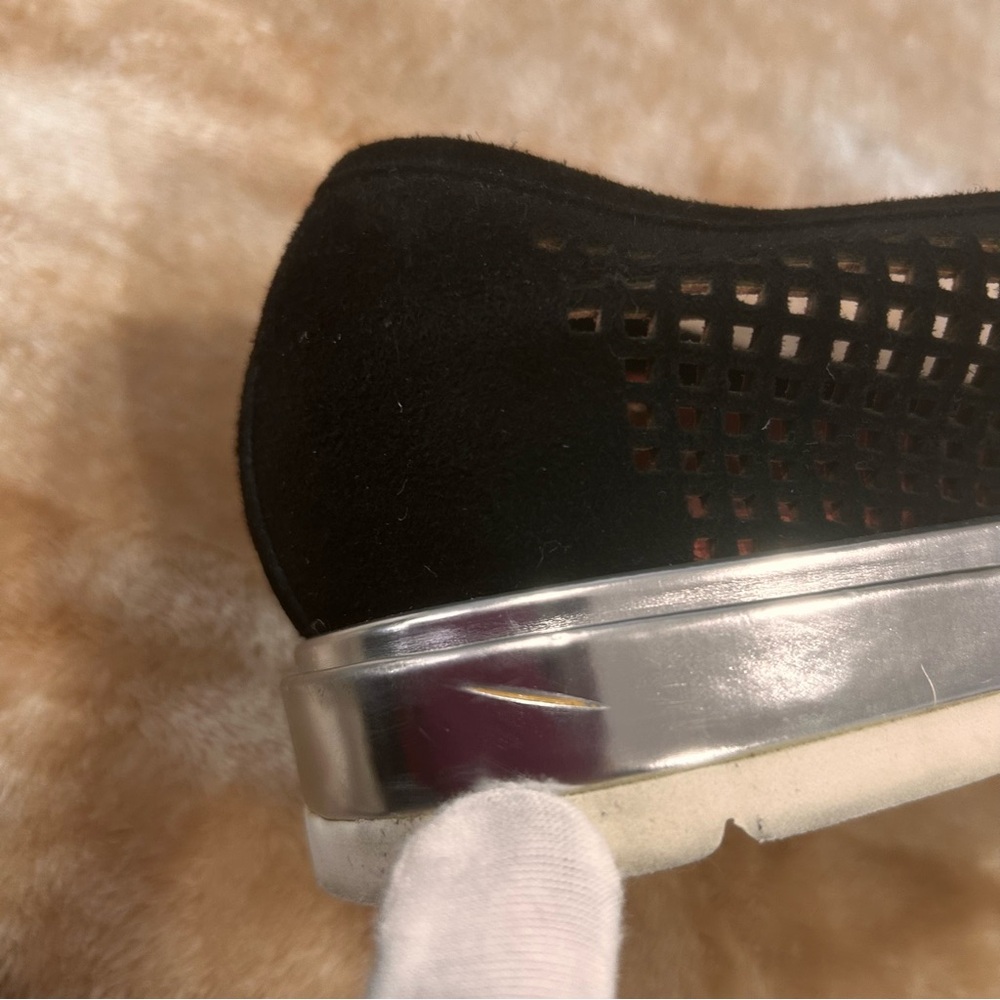 Black Suede womens Loafers EU 38.5 US 8.5 Italy comfy designer slip on luxury - Picture 4 of 16